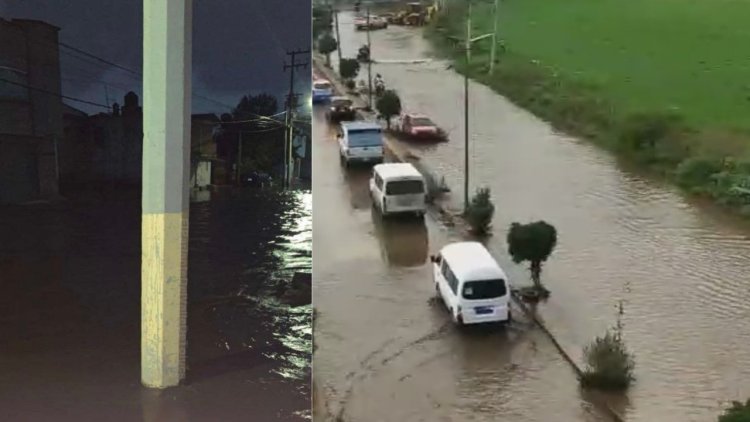 Nuevamente se inundan colonias de Chalco tras fuertes lluvias