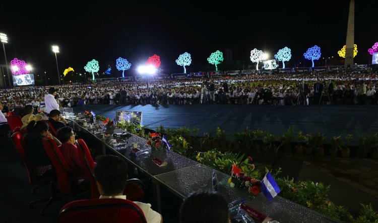 Masiva concentración en Nicaragua por el 45 aniversario de la Revolución Sandinista