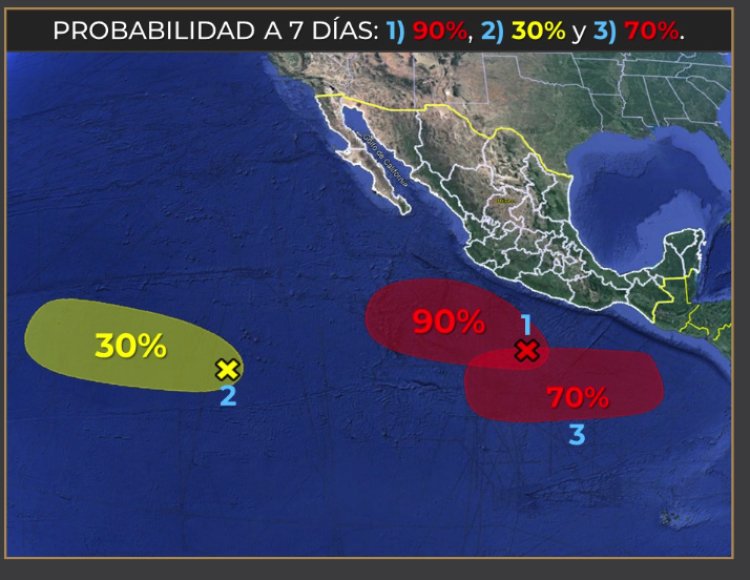 Reportan alta probabilidad de que se forme nuevo ciclón tropical en próximos días