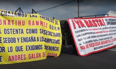 Protesta campesina paraliza carreteras en Tlaxcala