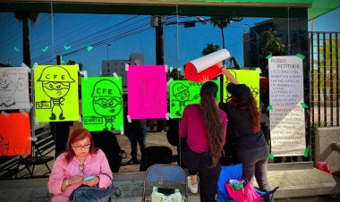 Habitantes de Mexicali se manifiestan ante altos cobros de CFE