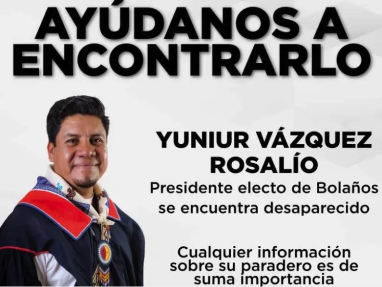 Reportan como desaparecido a alcalde electo de Bolaños, Jalisco