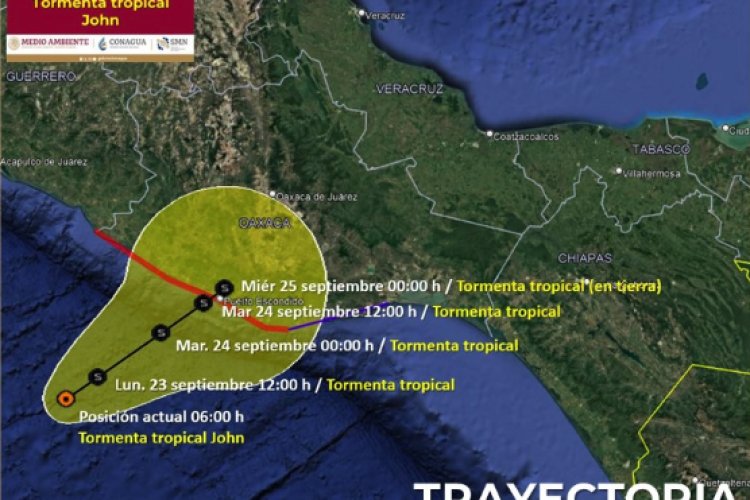 Huracán John impactará México esta semana