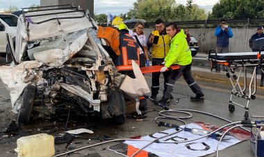 Fuerte accidente vehicular en la México-Puebla deja al menos tres heridos