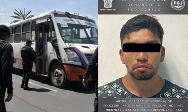 Detienen a sujeto que acababa de extorsionar a un chofer de transporte público en Nezahualcóyotl