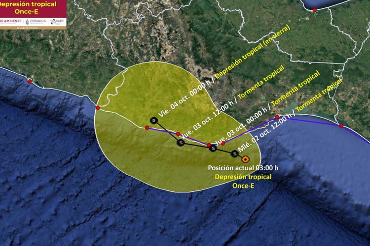 Estados de Guerrero, Chiapas y Oaxaca se mantienen alertas ante posible nueva tormenta tropical