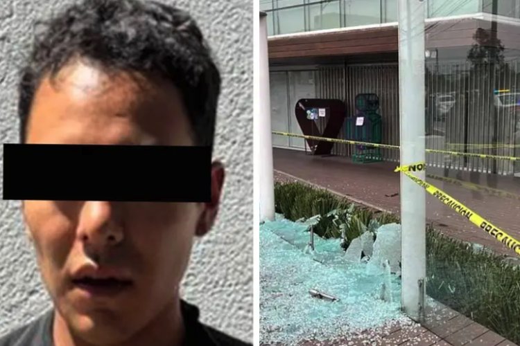 Detienen a presunto responsable de vandalizar edificio del INAI en Coyoacán