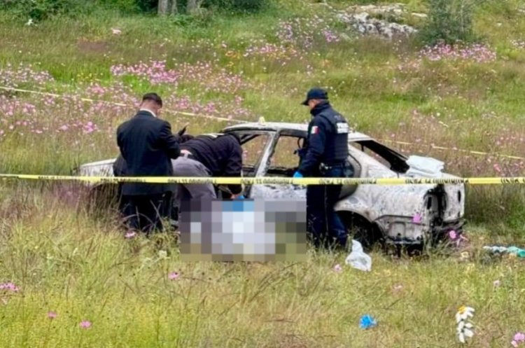 Encuentran cuatro cuerpos calcinados en un coche en Jilotepec