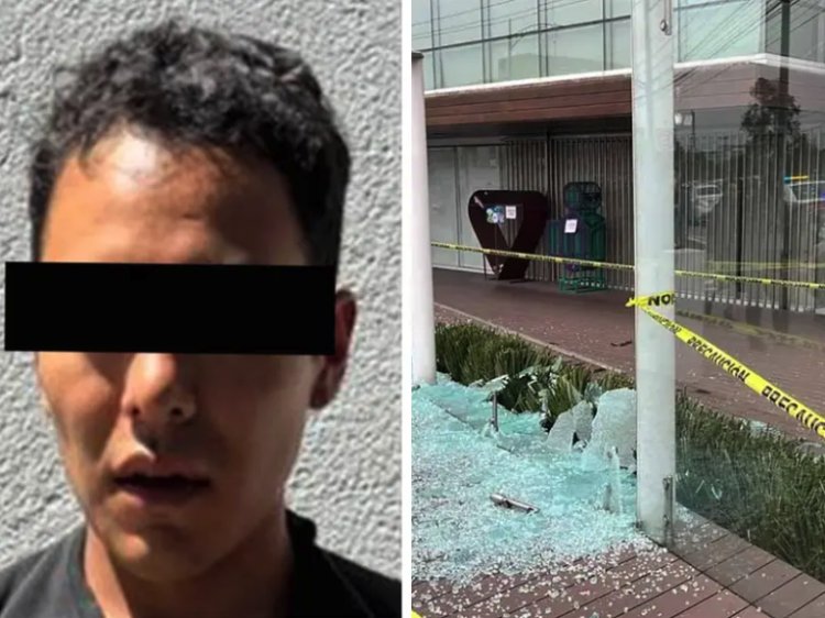 Detienen a presunto responsable de vandalizar edificio del INAI en Coyoacán