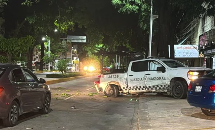 Guardia Nacional provoca accidente en Tabasco; llevaban bebidas alcohólicas en su camioneta