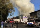 Suspenden servicio de Mexibús en Nezahualcóyotl por incendio de maderería