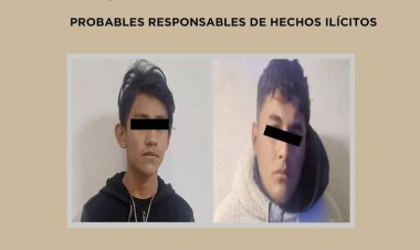 Detienen a dos sujetos por presuntamente robar con violencia una tienda en Nezahualcóyotl