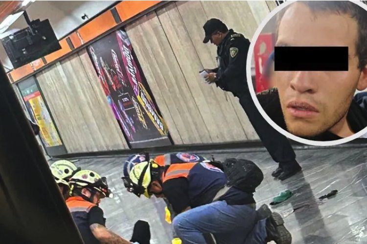 Detienen a sujeto que acuchilló a cuatro personas en el Metro Tacubaya