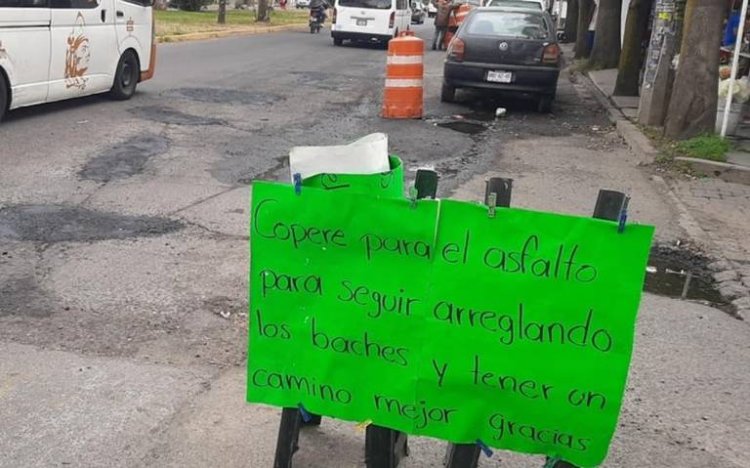 Habitantes de San Buenaventura en Ixtapaluca repararán baches con recurso propio y cooperaciones