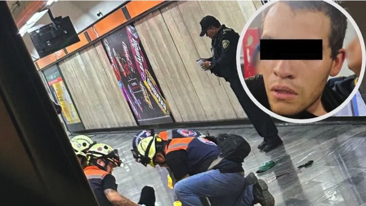 Detienen a sujeto que acuchilló a cuatro personas en el Metro Tacubaya