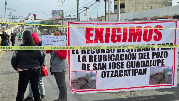 Realizan bloqueos en Toluca ante desabasto de agua potable