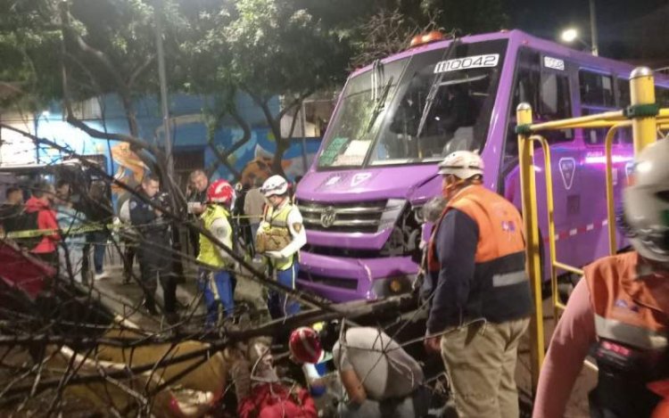 Autobús pierde el control y atropella a dos mujeres en Coyoacán