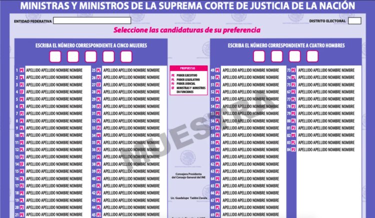 Aprueba comisión del INE modelo de boletas para elección de Poder Judicial