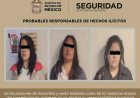 Detienen en Ixtapaluca a tres mujeres acusadas de cometer presuntas extorsiones