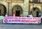 Estudiantes de la FNERRR se manifiestan en Oaxaca ante incumplimiento del gobierno estatal