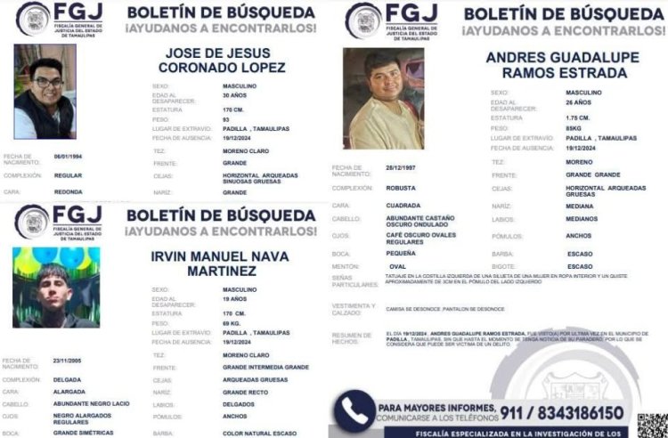 Antorcha solicita intervención para localizar a jóvenes desaparecidos en Tamaulipas