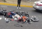 Motociclista muere atropellado por un tráiler en la México-Texcoco cerca del Hotel Términos