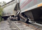 Tren de carga se descarrila por falla en las vías en Cuautitlán