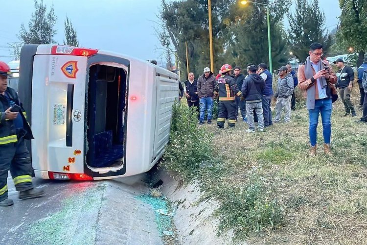 Bloqueo de transportistas ocasiona accidente vial en la carretera México-Pachuca