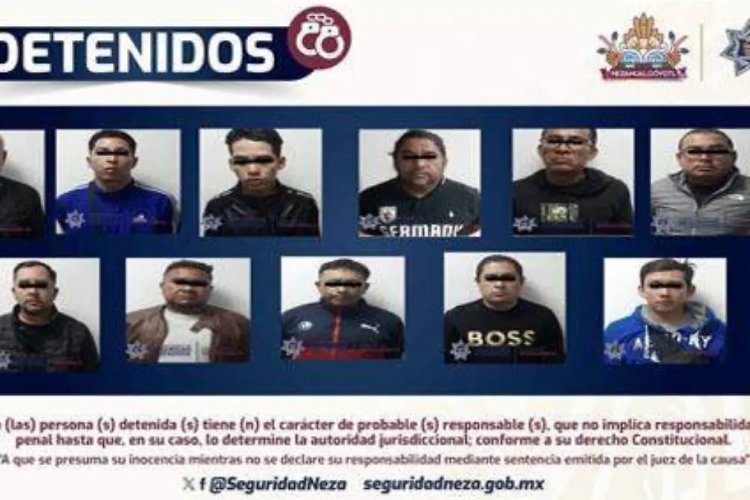 Detienen a 11 miembros de banda de presuntos invasores de predios en Nezahualcóyotl