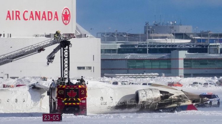 Avión se accidenta en pista de aterrizaje en aeropuerto de Canadá