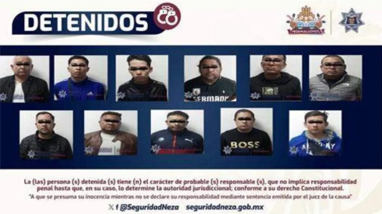 Detienen a 11 miembros de banda de presuntos invasores de predios en Nezahualcóyotl