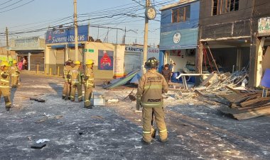 Explosión en Chimalhuacán deja afectaciones en varios locales comerciales