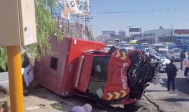 Choque entre bomberos y transporte público deja varios heridos en la México-Pachuca