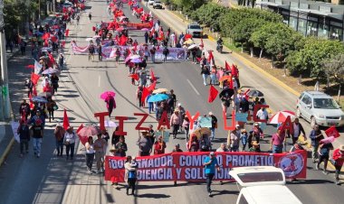 Antorcha marcha contra demagogia y represión del gobierno morenista de Hidalgo