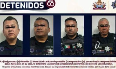 Detienen a policías de Chicoloapan por pedir dinero para no presentar a un joven al MP