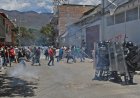 Maestros del CETEG se enfrentan a elementos de la Guardia Nacional en Chilpancingo