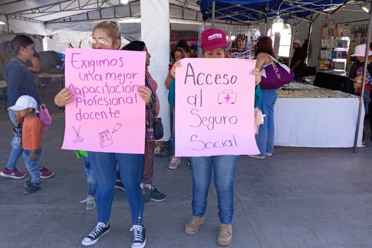 En el Día del Maestro, docentes hidalguenses exigen respeto a sus derechos laborales