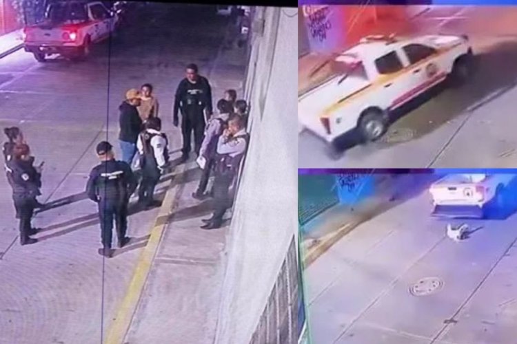 Policías de Chimalhuacán atropellan a perrito e intentan intimidar a ciudadanos para borrar evidencia