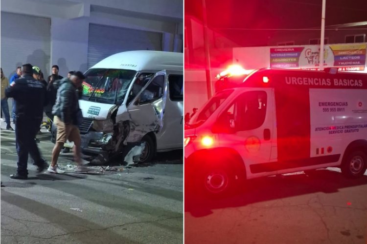 Accidente vial en Texcoco deja al menos cinco personas lesionadas