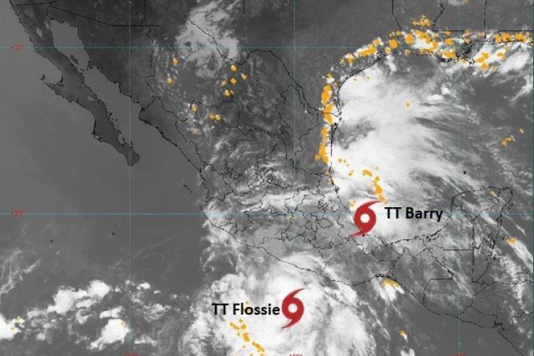 Se forman las tormentas tropicales Flossie en el Atlántico y Barry en el Pacífico