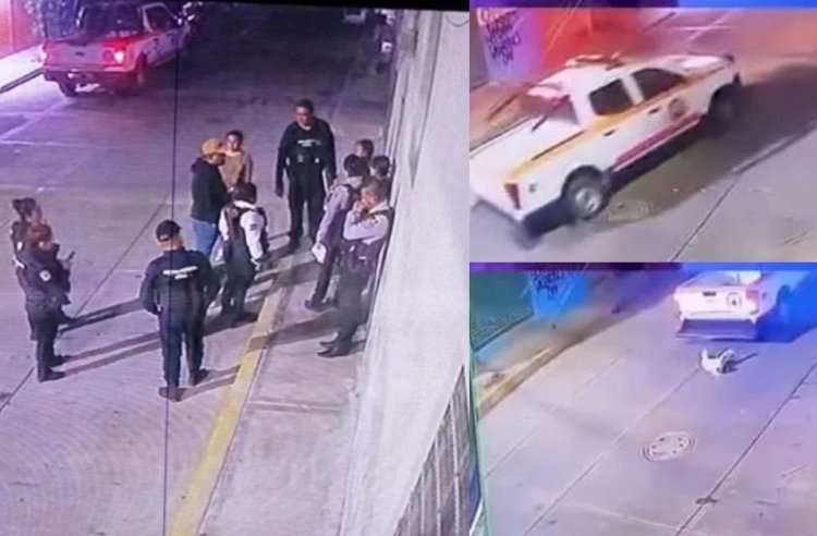 Policías de Chimalhuacán atropellan a perrito e intentan intimidar a ciudadanos para borrar evidencia