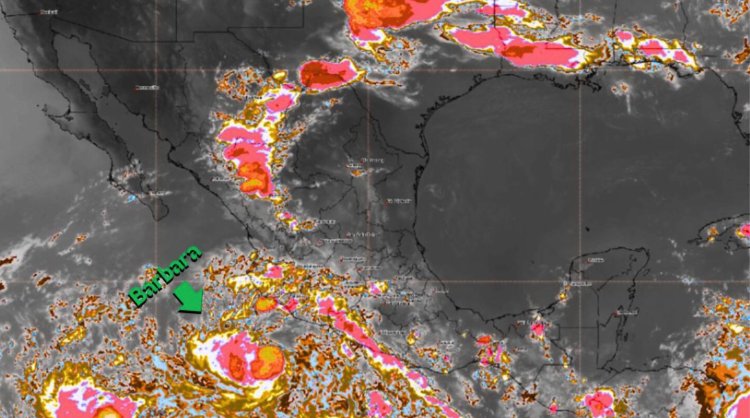 Tormenta tropical Bárbara sube a huracán categoría; afectaría costas de Jalisco y Colima