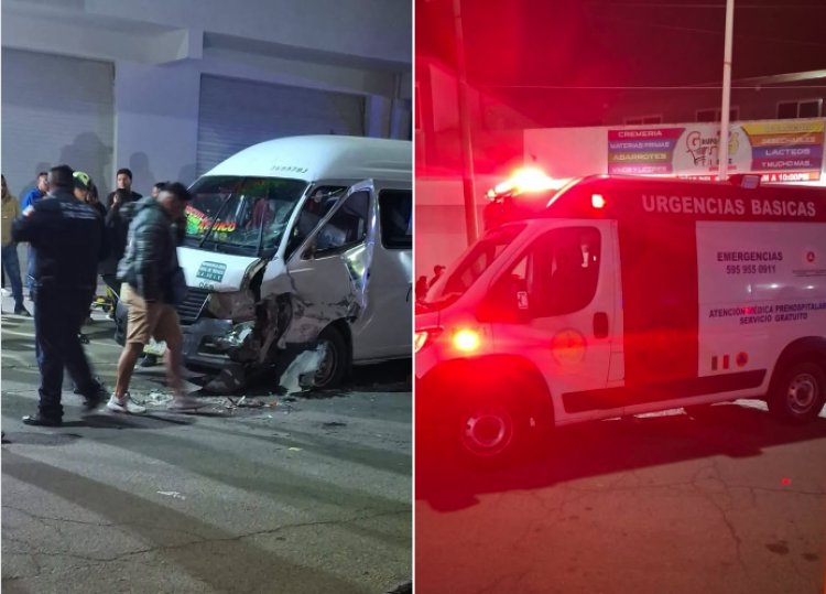 Accidente vial en Texcoco deja al menos cinco personas lesionadas