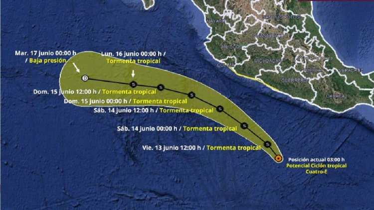 Se forma tormenta tropical Dalila cerca de costas de Guerrero y Michoacán