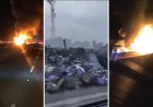 Tráiler se incendia en la México-Puebla y provoca caos vial hacia la CDMX