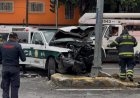 Choque de patrulla con particular deja tres heridos en Iztapalapa