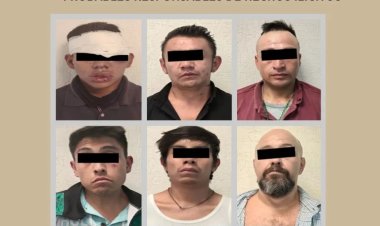 Detienen a siete presuntos responsables de homicidio y tráfico de drogas en Valle de Chalco