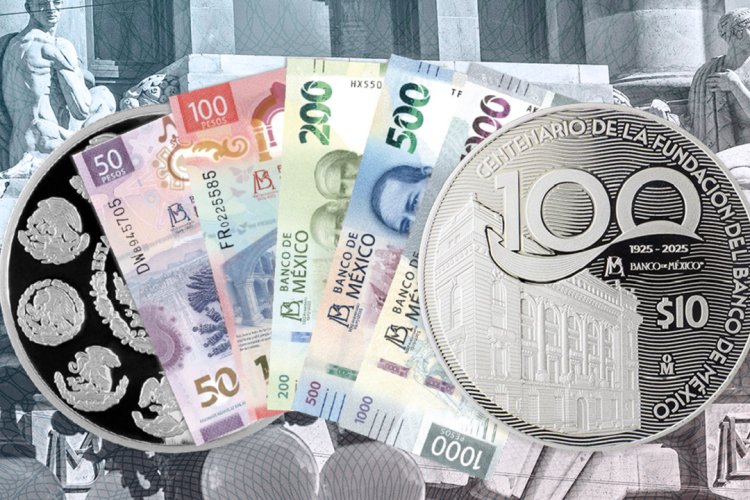 Lanzan moneda y billetes conmemorativos por 100 años de Banxico