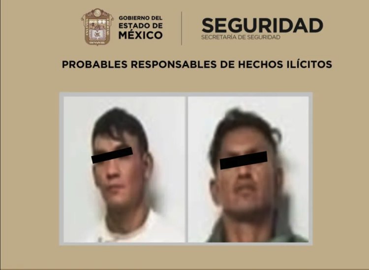 Detienen a dos sujetos en Chimalhuacán; estarían relacionados con homicidios y narcomenudeo