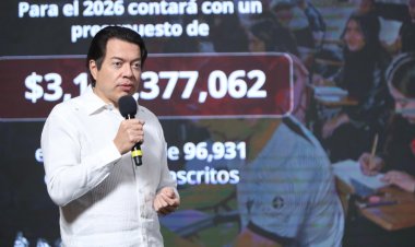 Anuncian incremento en educación, recibirá 28 mil 477 millones de pesos del PPEF 2026